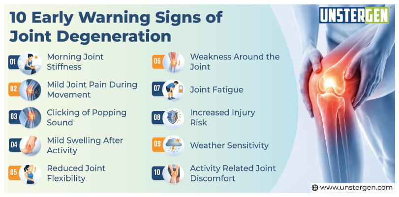 10 Early Warning Signs of Joint Degeneration 10 Early Warning Signs of Joint Degeneration